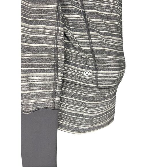 Lululemon Women’s 4 In Stride Jacket Gray Hooded Full Zip Logo Activewear - Picture 5 of 9